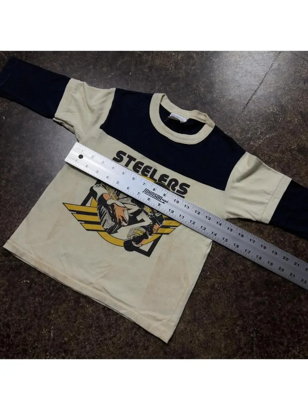 Vintage 80s Pittsburgh Steelers NFL Single Stitch Graphic T-Shirt Youth 10-12